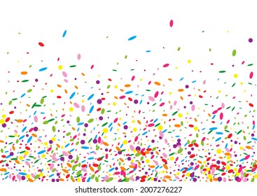 Yellow Circle Background White Vector. Dot Festival Template. Birthday Design. Blue Geometric Isolated Frame. Bright Prize.