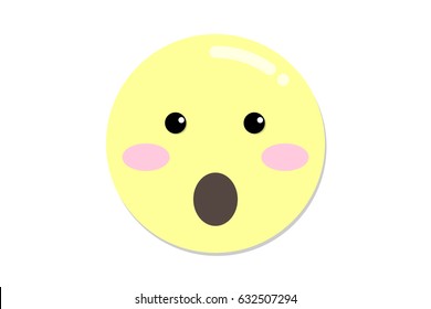 yellow circle emoticon expression design illustration