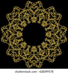 yellow circle floral pattern