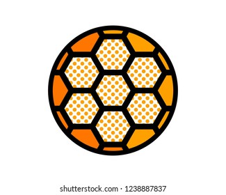 yellow circle hexagon honeycomb design