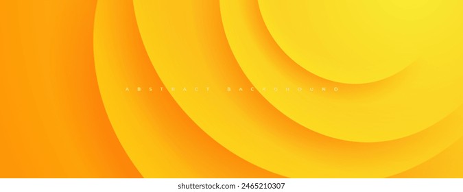 yellow circle layered background. papercut style design. great for banner, wallpaper, poster, cover, brochure.