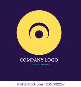 concepto de campana con logotipo de círculo amarillo 