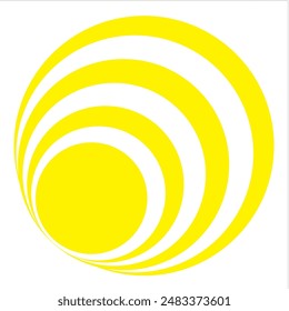 Gelber Kreis Logo Design mit Blend-Modus