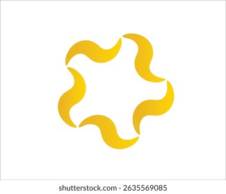 Yellow circle logo on white background