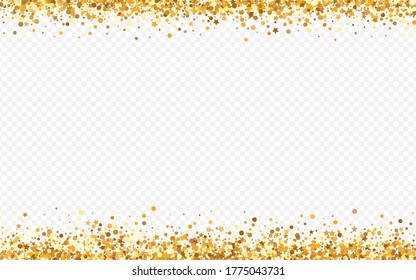 Yellow Circle Modern Transparent Background. Rich Shine Pattern. Golden Dot Abstract Background. Polka Art Design.