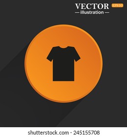 Yellow circle on a black background with a shadow, Tshirt, vector illustration, EPS 10