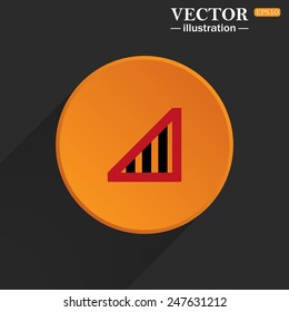Yellow circle on a black background with a shadow, no signal, poor signal strength, signal strength indicator, vector illustration, EPS 10