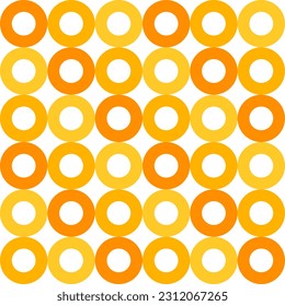 Yellow circle pattern. Circle vector seamless pattern. Decorative element, wrapping paper, wall tiles, floor tiles, bathroom tiles.