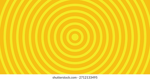 Yellow Circle Radial Background Pop Art Design Template