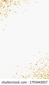 Yellow Circle Rich Transparent Background. Luxury Glow Postcard. Gold Round Light Pattern. Dot Bridal Background.