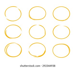yellow circle set