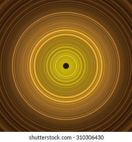 The yellow circle several nested loop. Vector illustration background.