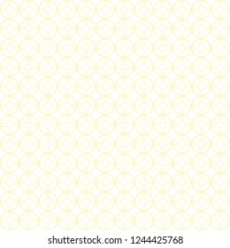 Yellow circle and squares geometric lines pattern