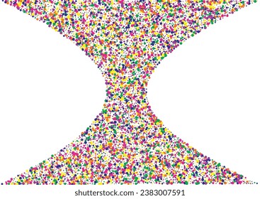 Yellow Circle Top White Background. FallingFestive Splash Pattern. Decoration Confetti Backdrop. Rainbow Round Effect Banner.