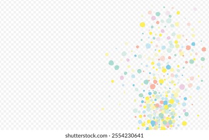 Yellow Circle Transparent Transparent Background. Carnaval Rain Texture. FallingFestive Round Illustration. Rainbow Dust Festival Banner.