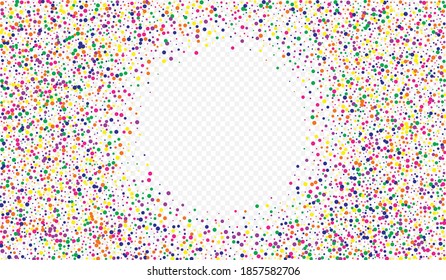 Yellow Circle Transparent Transparent Background. FallingFestive Polka Banner. Festival Rain Texture. Color Dust Independence Pattern.