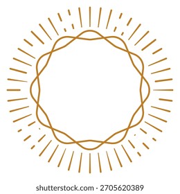 A yellow circle with a white background
