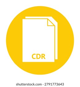 A yellow circle with a white CDR file icon representing document recovery software