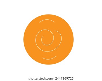 yellow circle with white stripes on a white background 