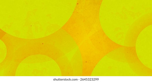 yellow circles frames background set on bright copy space. Colorful lights decoration. Minimal modern graphic design elements with glowing style concept.
