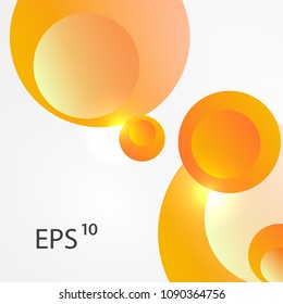 Yellow circles with a gradient on a white background. Vector, eps 10. Original art design.