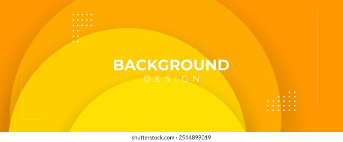 círculos amarelos exibem um plano de fundo abstrato em camadas para banner , cartaz, web e apresentação.