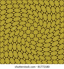 Yellow circles on black background