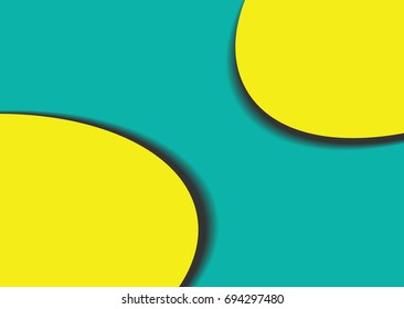 Yellow circles on green background,vector 