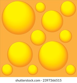 yellow circles with orange background