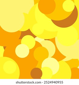 Yellow  circles. Vector abstract background.