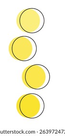 The Yellow Circles Vector Design is a vibrant and versatile graphic element that brings warmth, energy, and clarity to any creative project. Featuring a collection of clean, geometric circular shapes 