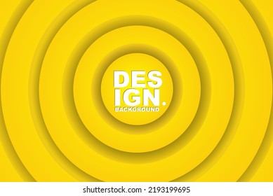 Yellow circle-shaped background banner is suitable for wallpaper, posters, banners, and social media posts