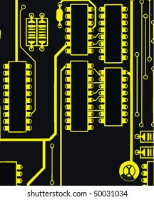 yellow circuit board