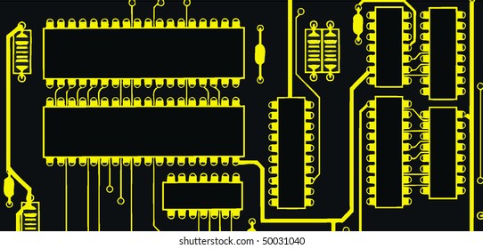 yellow circuit board