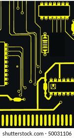 yellow circuit board