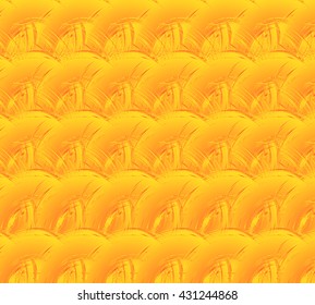 Yellow circular background. 