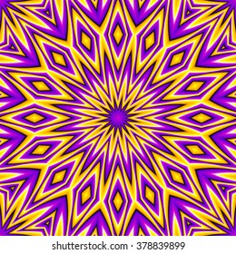 Yellow circular design (motion illusion)