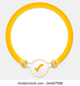 Yellow circular frame for your text and check box