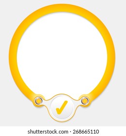 Yellow circular frame for your text and check box