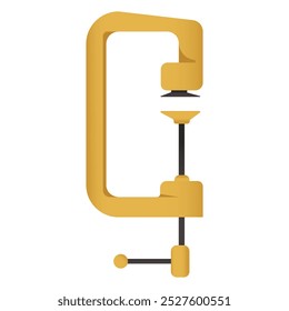 Ilustração de ferramenta de grampo amarelo. Ilustração vetorial