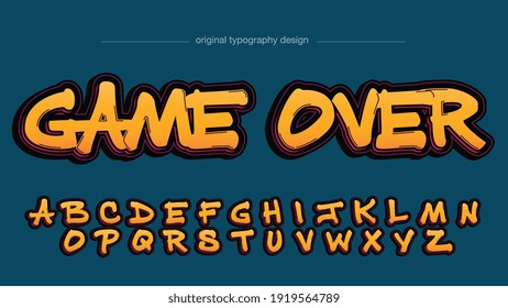 Yellow Classic Graffiti Style Typography Text Effect