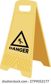 yellow cleaning guide slip sign
