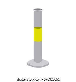 yellow clinical experiment icon, vector illustraction design