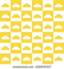Yellow cloud. cloud pattern. cloud pattern background. cloud background. Seamless pattern. for backdrop, decoration, Gift wrapping