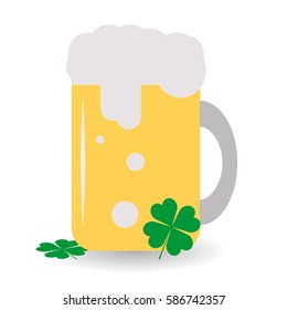 yellow clover beer mug