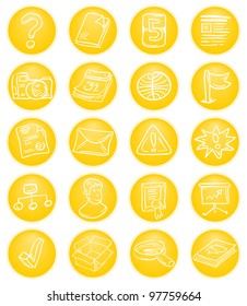 Yellow CMS icons