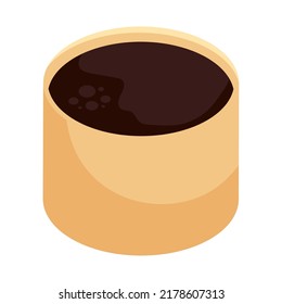 yellow coffee cup over white