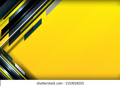 yellow color abstract background design with stripes and dots texture for web, advertising, media and presentation concepts, vector illustration