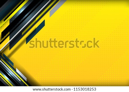 yellow color abstract background design with stripes and dots texture for web, advertising, media and presentation concepts, vector illustration
