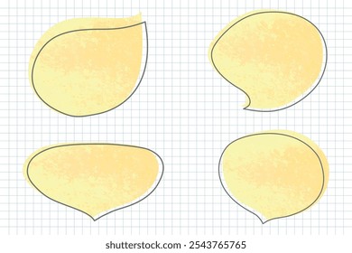 Vector de burbujas de discurso de ilustraciones de color amarillo